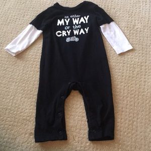 Infant 12 months novelty motorcycle onesie